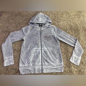 bird & vine zip up jacket with swarovski crystals